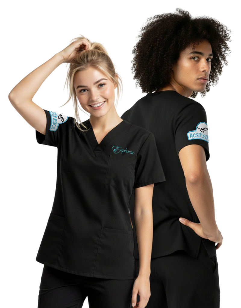 Euphoria - Black Unisex Scrub Top
