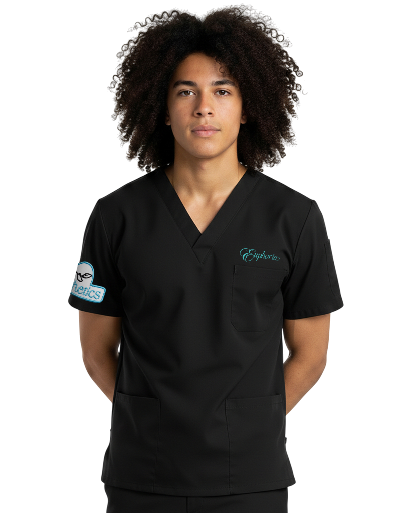 Euphoria - Black Unisex Scrub Top