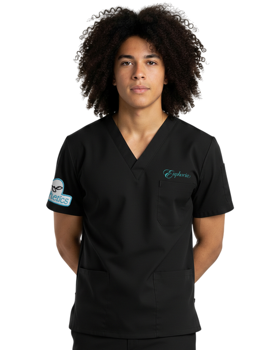 Euphoria - Black Unisex Scrub Top