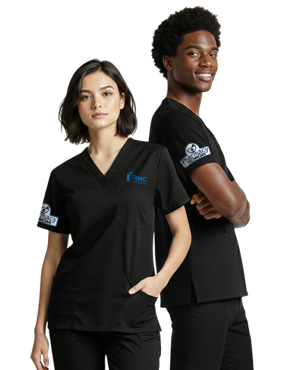 IBMC - Black Unisex Scrub Top