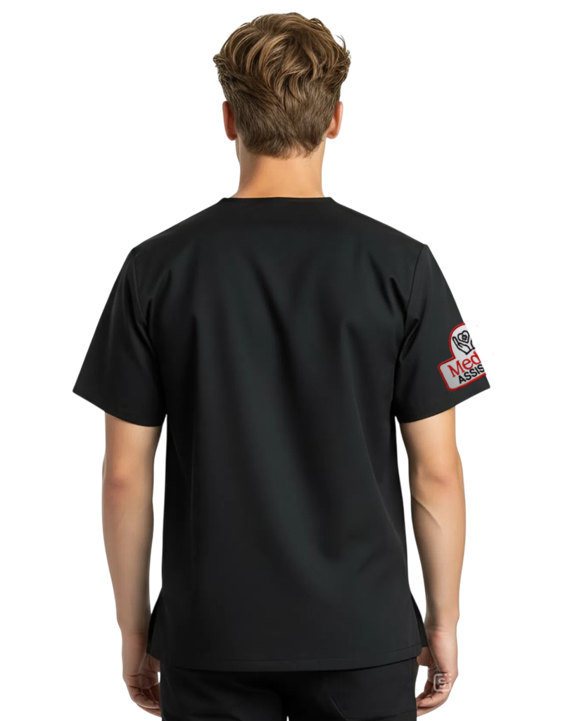 IntelliTec - Black Unisex Scrub Top