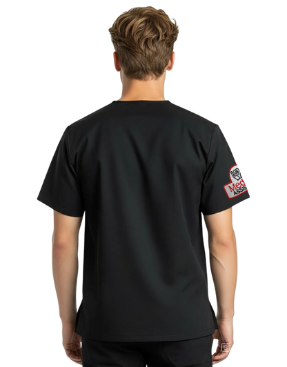 IntelliTec - Black Unisex Scrub Top