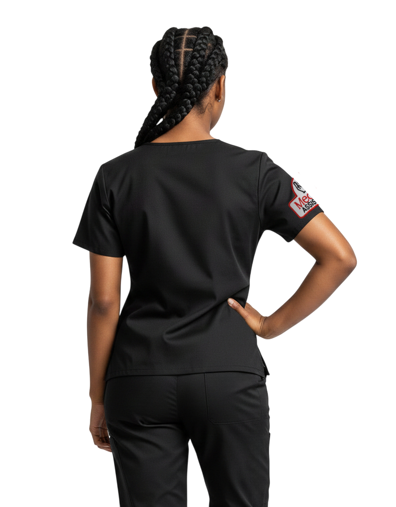 IntelliTec - Black Unisex Scrub Top